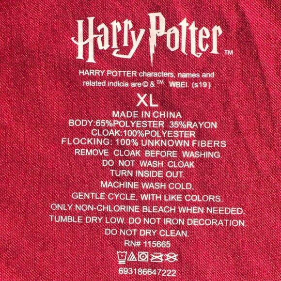Harry Potter House Banner Beaded Graphic T-Shirt Junior Women's XL ❤️ - Picture 5 of 6